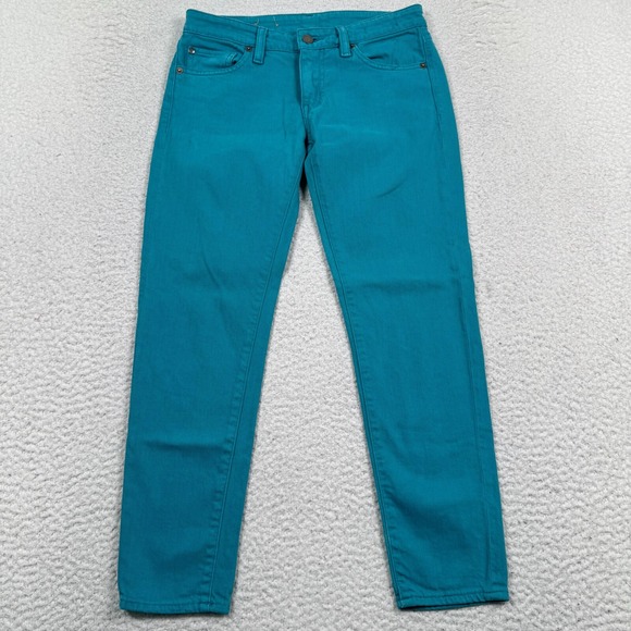 Denim &‎ Supply Ralph Lauren Jeans Womens 26 Cropped Skinny Low Rise Desert Teal - Picture 1 of 10